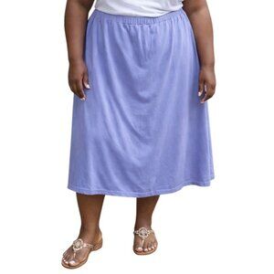 Only Necessities Plus Size 3X Skirt A-Line Womens Lavender Elastic Waist